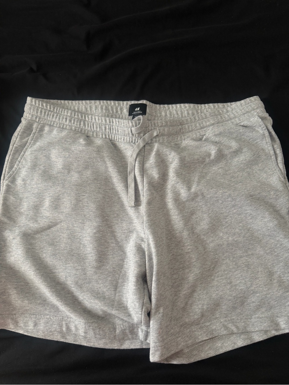 Men’s Light Gray Jersey Drawstring Shorts